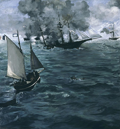 Alabama and Kearsarge Edouard Manet